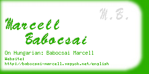 marcell babocsai business card